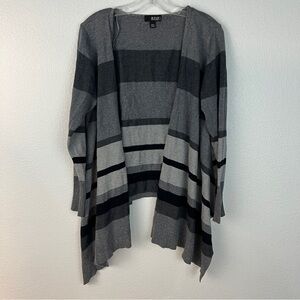 a.n.a Black and Gray Striped Cardigan